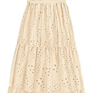 Summer Women’s Eyelet Maxi Dress Sleeveless Casual Wedding Guest Sundress